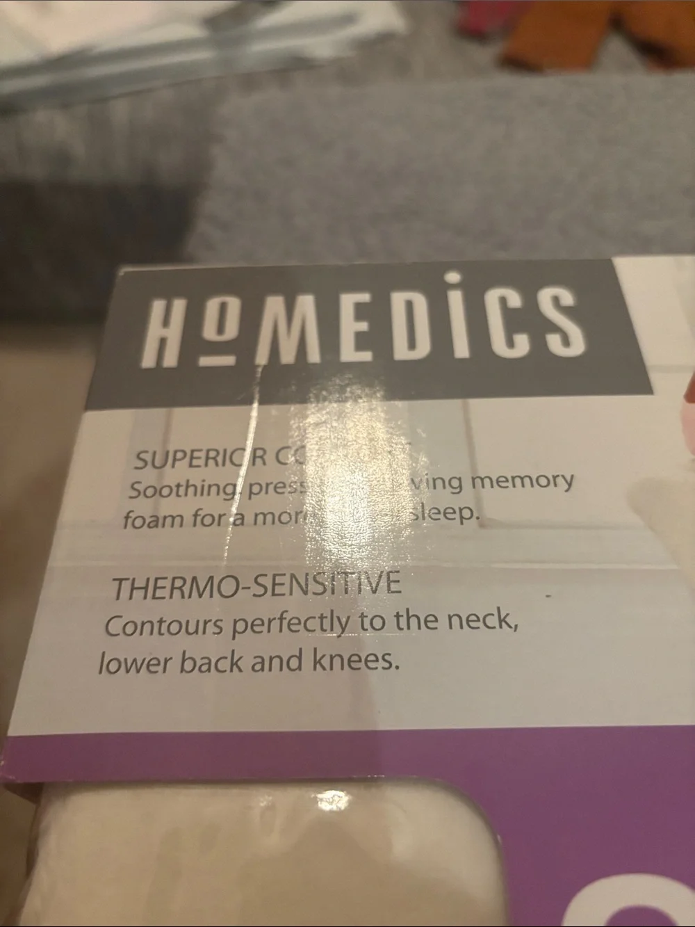 NWT Homedics Ortho + Therapy Memory Foam 4-Position Pillow - White